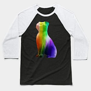 Royal Rainbow Cat Baseball T-Shirt